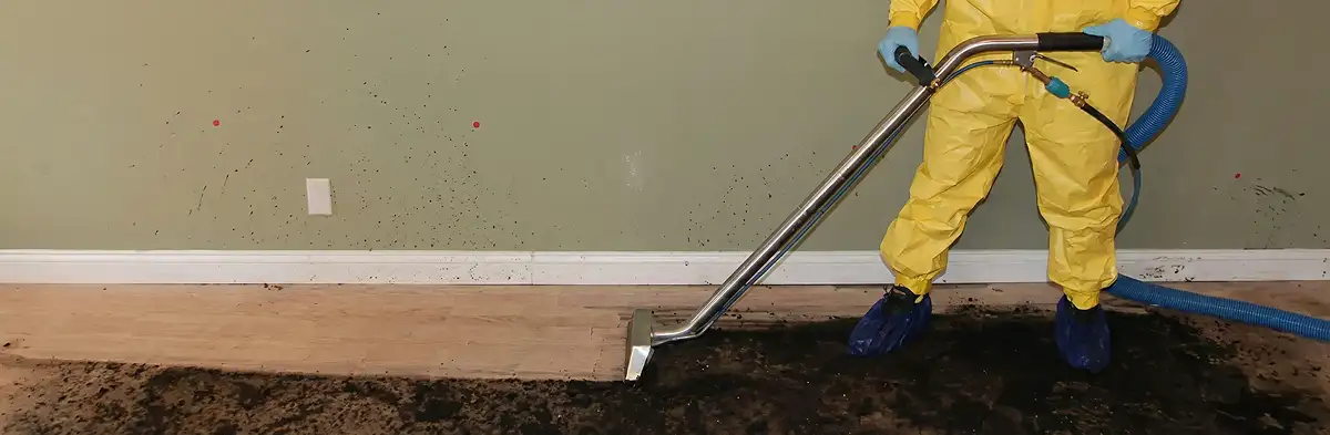 sewage removal service performing deep cleaning and extraction of sewage from an indoor area in Erie, PA